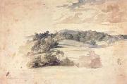 Anthony Van Dyck Hilly landscape with trees (mk03) oil on canvas